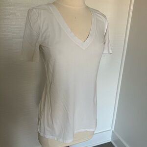 Lululemon White V-Neck Women's Top